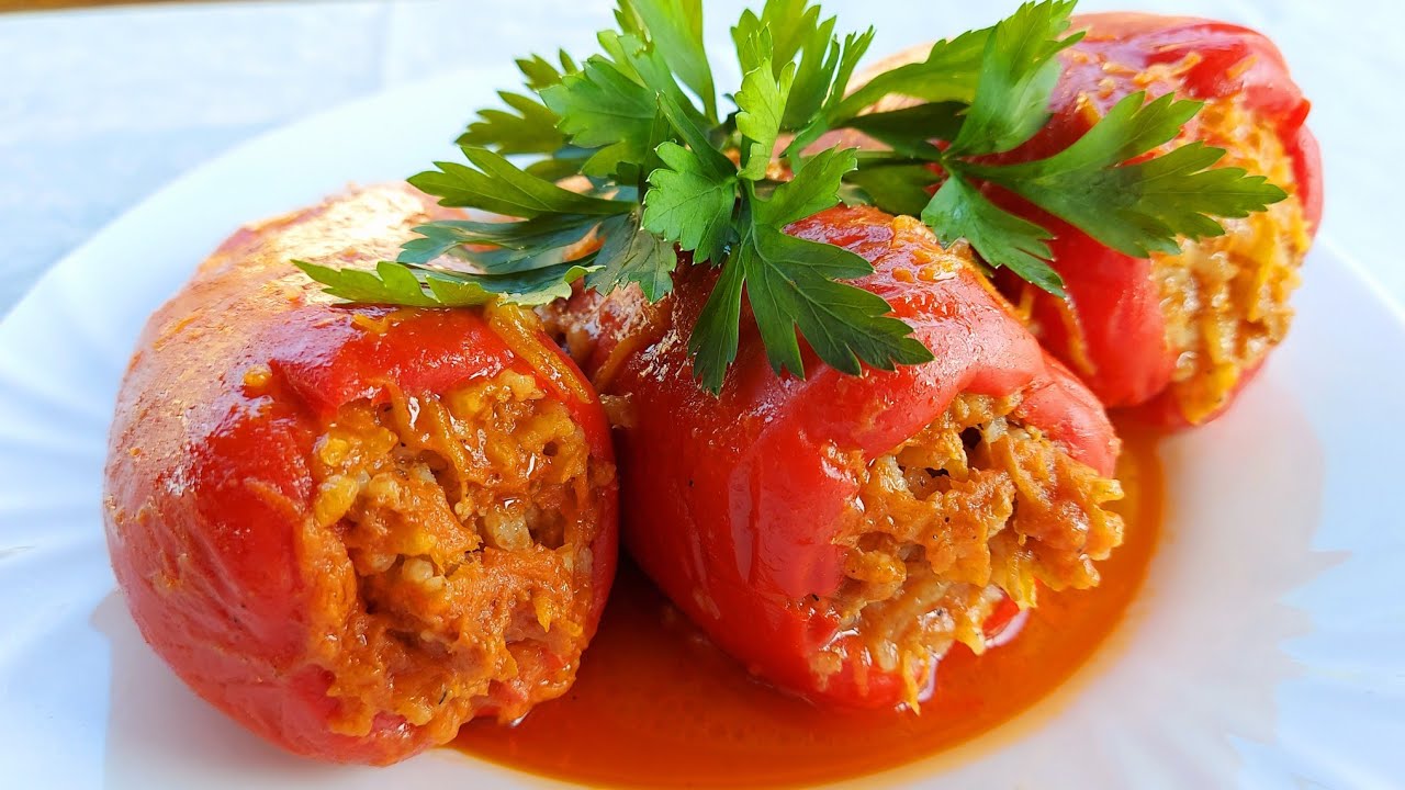 Фарширований перець рецепт з фаршем і рисом